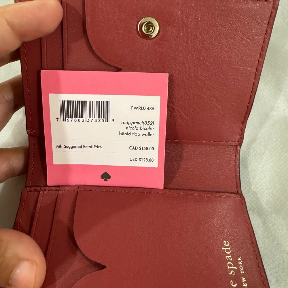 Kate Spade Nicola Bicolor Bifold Flap Wallet – NWT - Picture 5 of 6